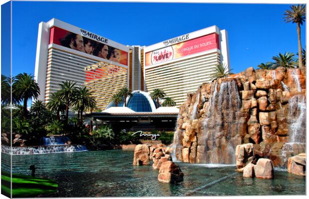 Mirage Hotel Las Vegas United States of America Canvas Print by Andy Evans Photos