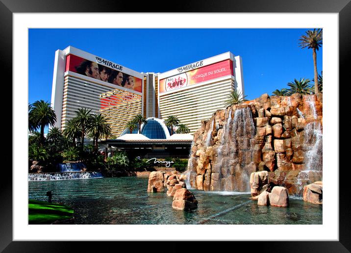 Mirage Hotel Las Vegas United States of America Framed Mounted Print by Andy Evans Photos