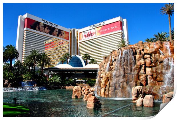 Mirage Hotel Las Vegas United States of America Print by Andy Evans Photos
