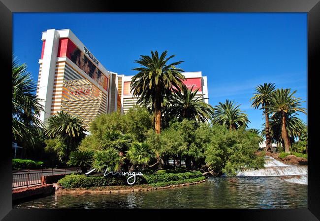Mirage Hotel Las Vegas United States of America Framed Print by Andy Evans Photos