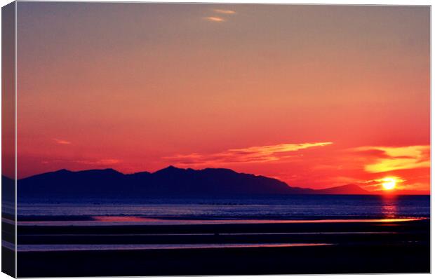 Arran mountain sunset Canvas Print by Allan Durward Photography