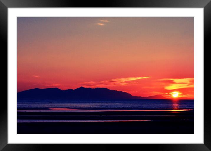 Arran mountain sunset Framed Mounted Print by Allan Durward Photography