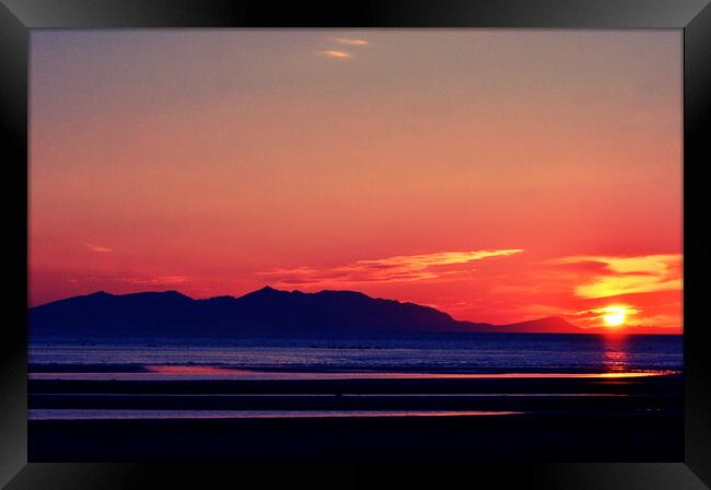 Arran mountain sunset Framed Print by Allan Durward Photography