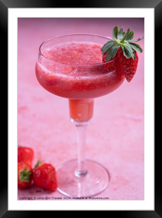 Strawberry Daiquari Framed Mounted Print by LensLight Traveler