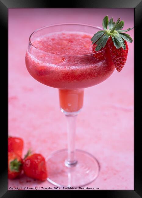 Strawberry Daiquari Framed Print by LensLight Traveler