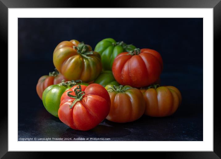 Tomatoes or Tomatoes? Framed Mounted Print by LensLight Traveler