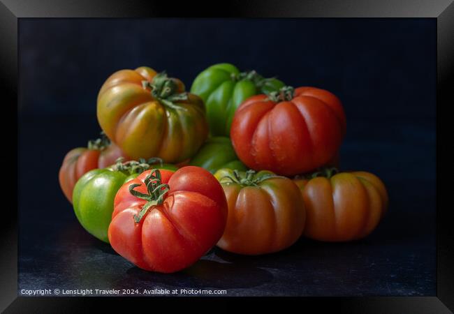 Tomatoes or Tomatoes? Framed Print by LensLight Traveler