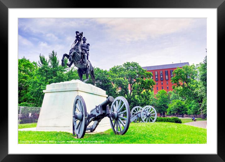 Jackson Statue Lafayette Park Court of Appeals Washington DC Framed Mounted Print by William Perry