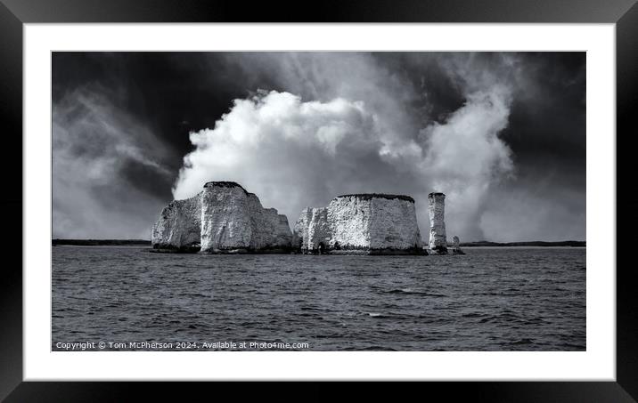 Old Harry Rocks Framed Mounted Print by Tom McPherson