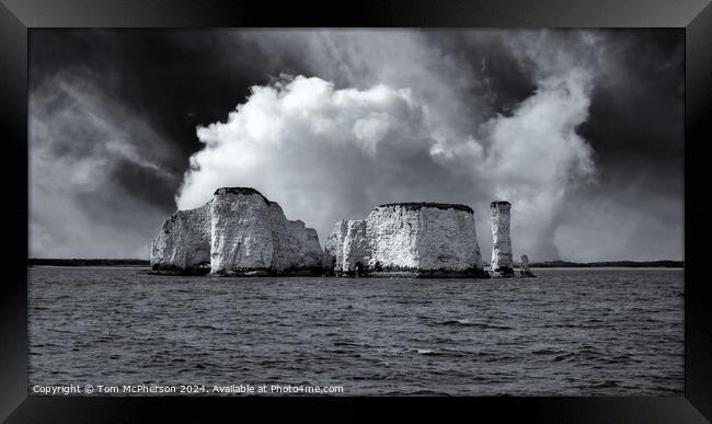 Old Harry Rocks Framed Print by Tom McPherson