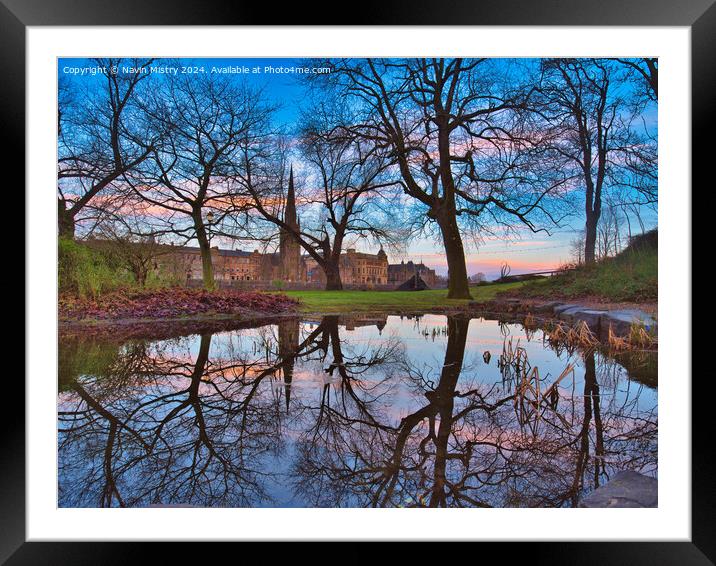 Perth Scotland, Reflections Framed Mounted Print by Navin Mistry
