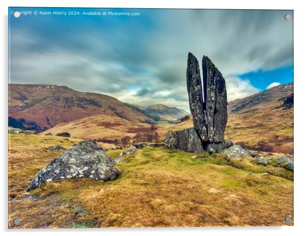 Praying Hands of Mary, Glen Lyon Acrylic by Navin Mistry