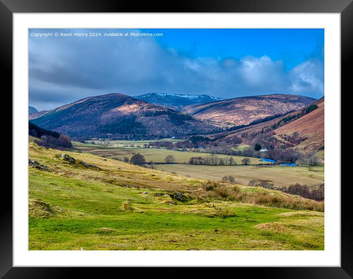 A view of Glen Lyon, Perthshire, Scotland Framed Mounted Print by Navin Mistry