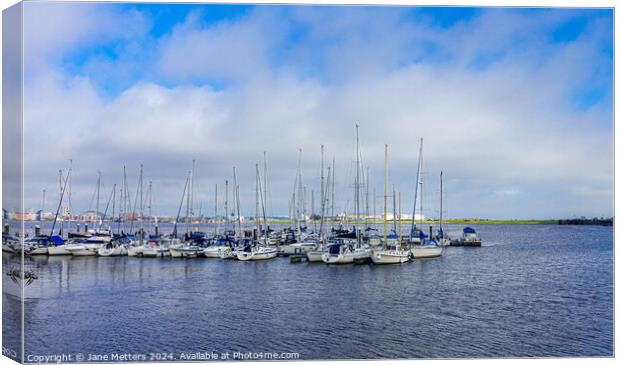 Clouds over the Marina Canvas Print by Jane Metters