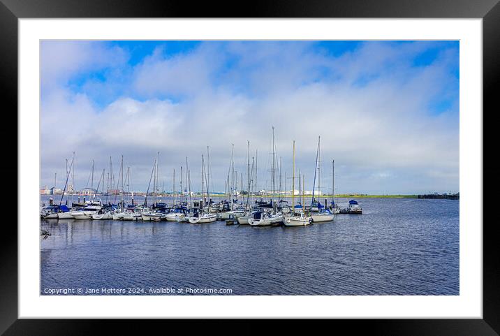 Clouds over the Marina Framed Mounted Print by Jane Metters