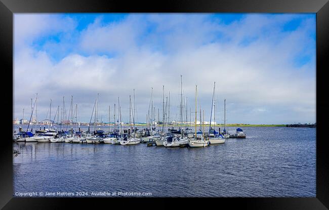 Clouds over the Marina Framed Print by Jane Metters