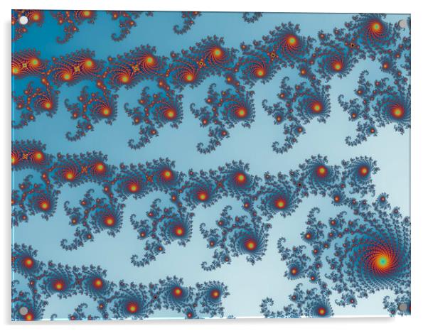 Beautiful zoom into the infinite mathematical mandelbrot set fractal Acrylic by Michael Piepgras