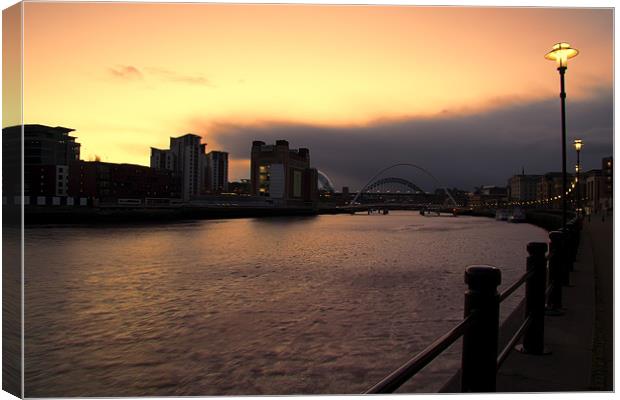 quayside sunset Canvas Print by Northeast Images