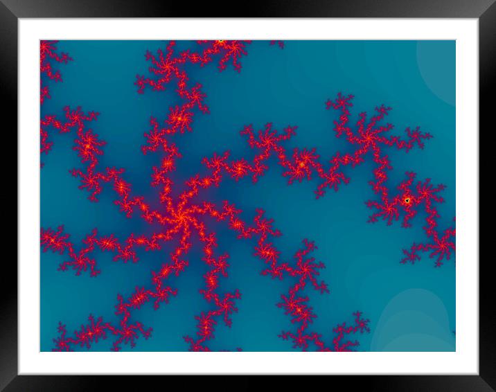 Beautiful zoom into the infinite mathemacial mandelbrot fractal. Framed Mounted Print by Michael Piepgras