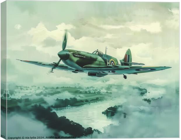 Spitfire Canvas Print by Kia lydia