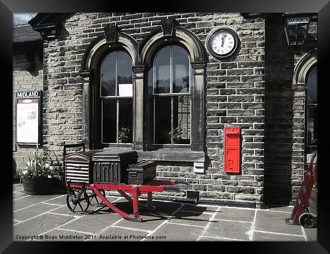 Oakworth Station Framed Print by Brian Middleton