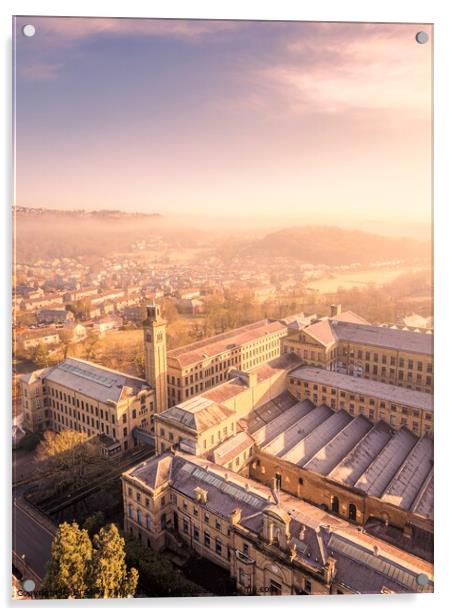Stunning Saltaire Sunrise, West Yorkshire Acrylic by Bradley Taylor