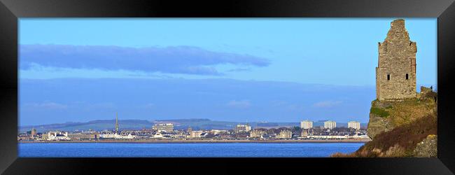 Greenan Castle looking over Ayr town Framed Print by Allan Durward Photography