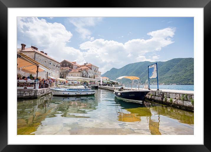 Boats in Perast Framed Mounted Print by Jason Wells