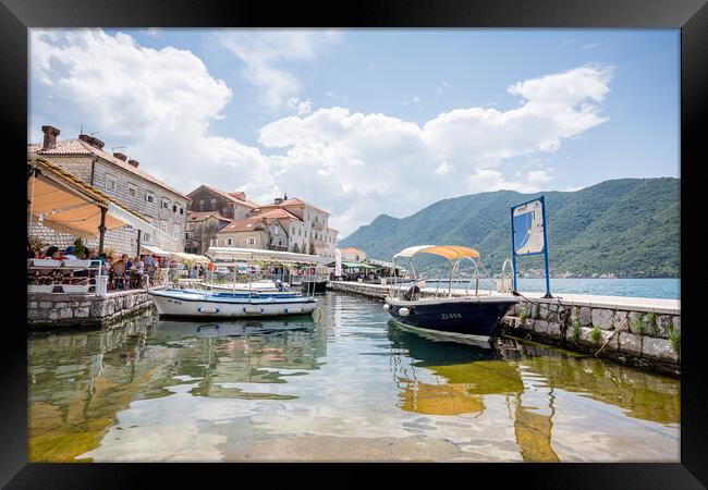 Boats in Perast Framed Print by Jason Wells