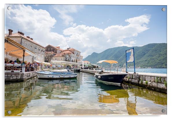 Boats in Perast Acrylic by Jason Wells