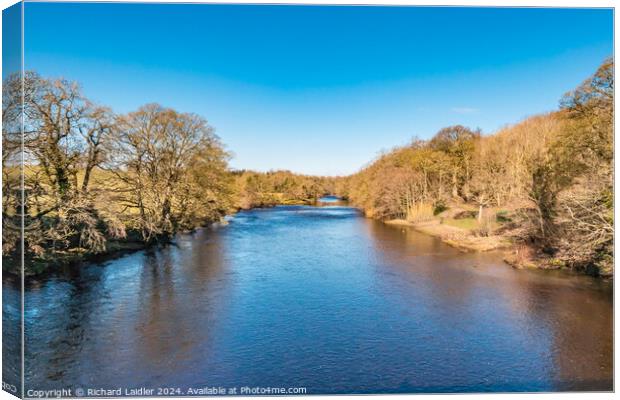 The River Tees from Silver Bridge, Barnard Castle, Teesdale Canvas Print by Richard Laidler
