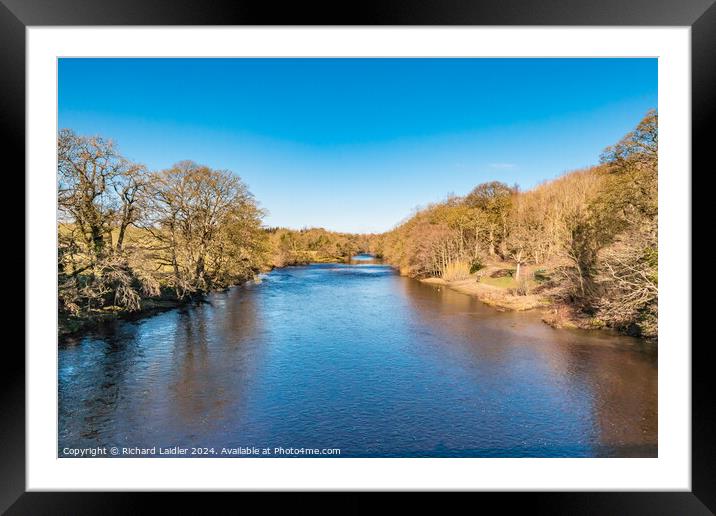 The River Tees from Silver Bridge, Barnard Castle, Teesdale Framed Mounted Print by Richard Laidler