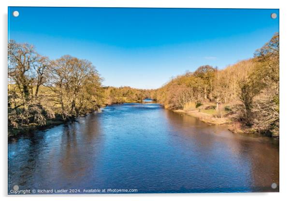 The River Tees from Silver Bridge, Barnard Castle, Teesdale Acrylic by Richard Laidler