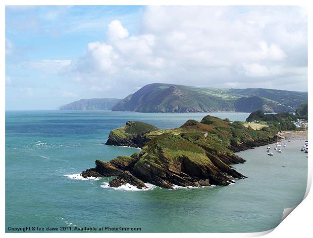 Watermouth headland Print by Images of Devon