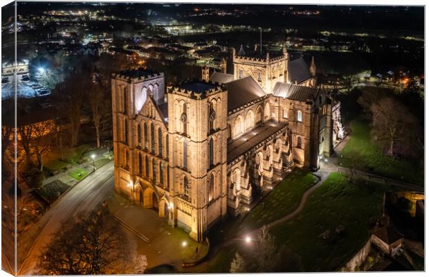 Ripon Cathedral at Night Canvas Print by Apollo Aerial Photography
