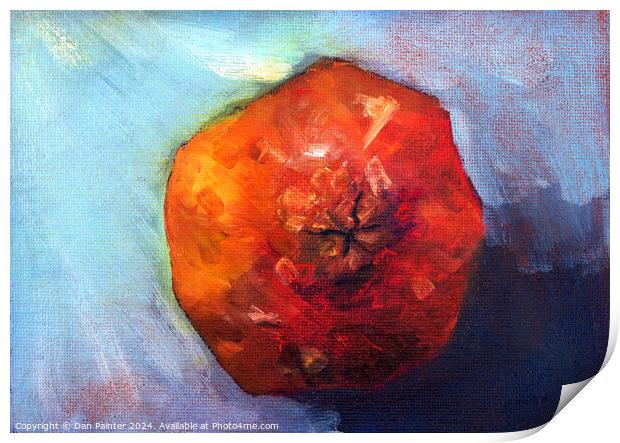 Pomegranate - oil painting Print by Dan Painter