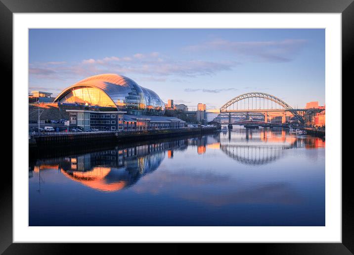 The Sage Reflection Gateshead Framed Mounted Print by Tim Hill
