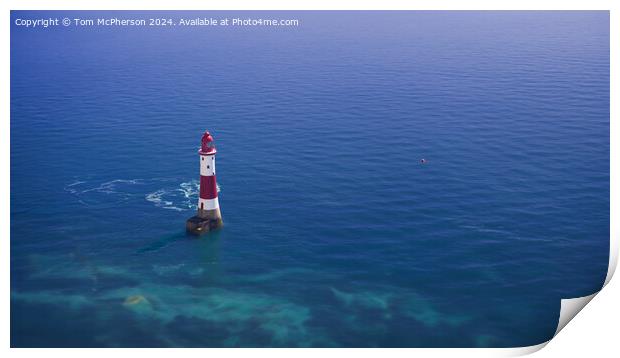Beachy Head Lighthouse Print by Tom McPherson