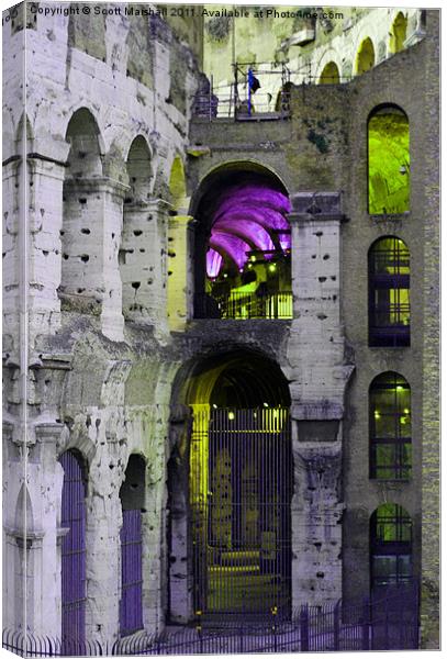 Colour du Colosseum Canvas Print by Scott K Marshall