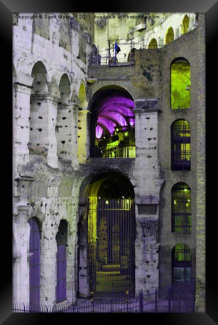 Colour du Colosseum Framed Print by Scott K Marshall