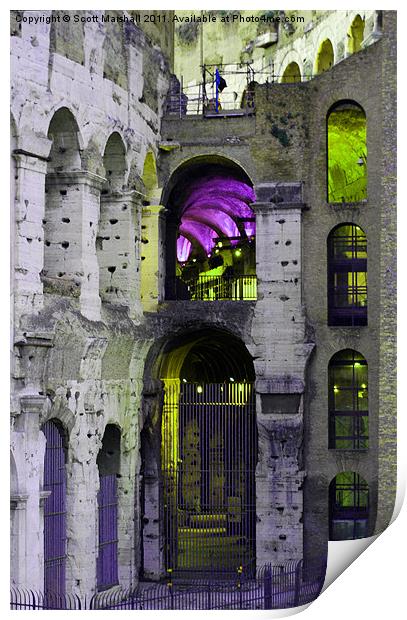 Colour du Colosseum Print by Scott K Marshall