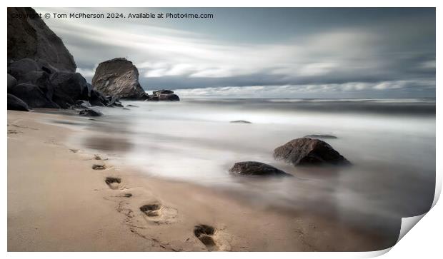 Footprints in the Sand (AI Generated Image) Print by Tom McPherson