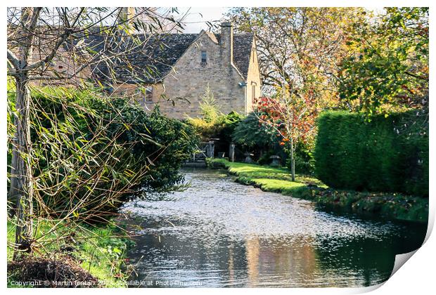 Bourton on the water river Print by Martin fenton