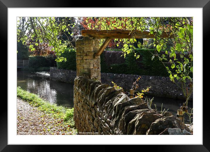 Stone walling Framed Mounted Print by Martin fenton