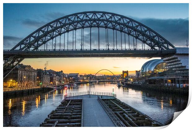 Tyne Bridge Sunrise Print by Steve Smith