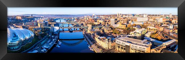 City of Newcastle Panoramic Framed Print by Tim Hill
