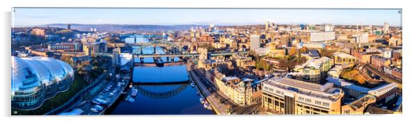 City of Newcastle Panoramic Acrylic by Tim Hill