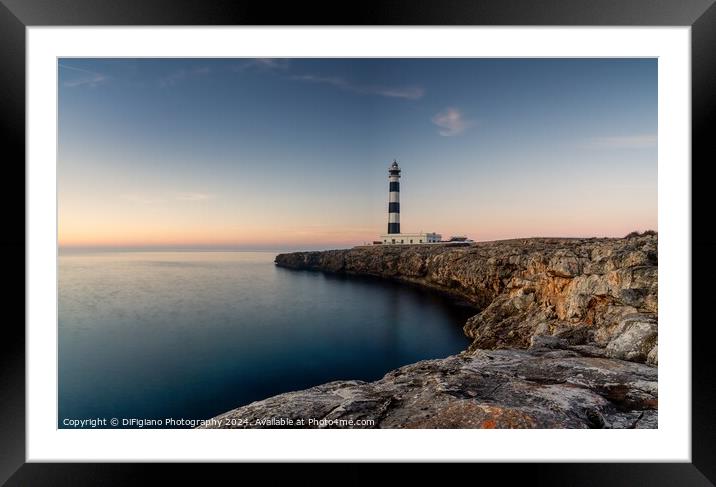 Cap d'Artrutx Lighthouse Framed Mounted Print by DiFigiano Photography