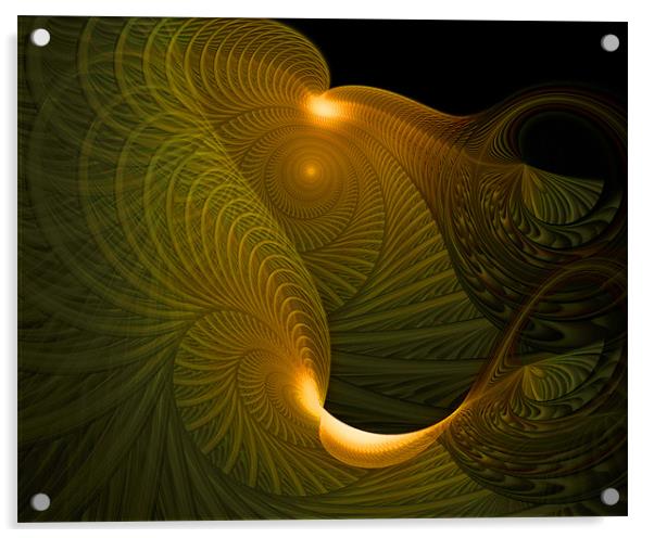 Waves of Gold Acrylic by Amanda Moore
