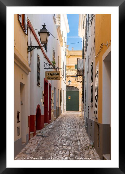 Ciutadella Old Town Framed Mounted Print by DiFigiano Photography